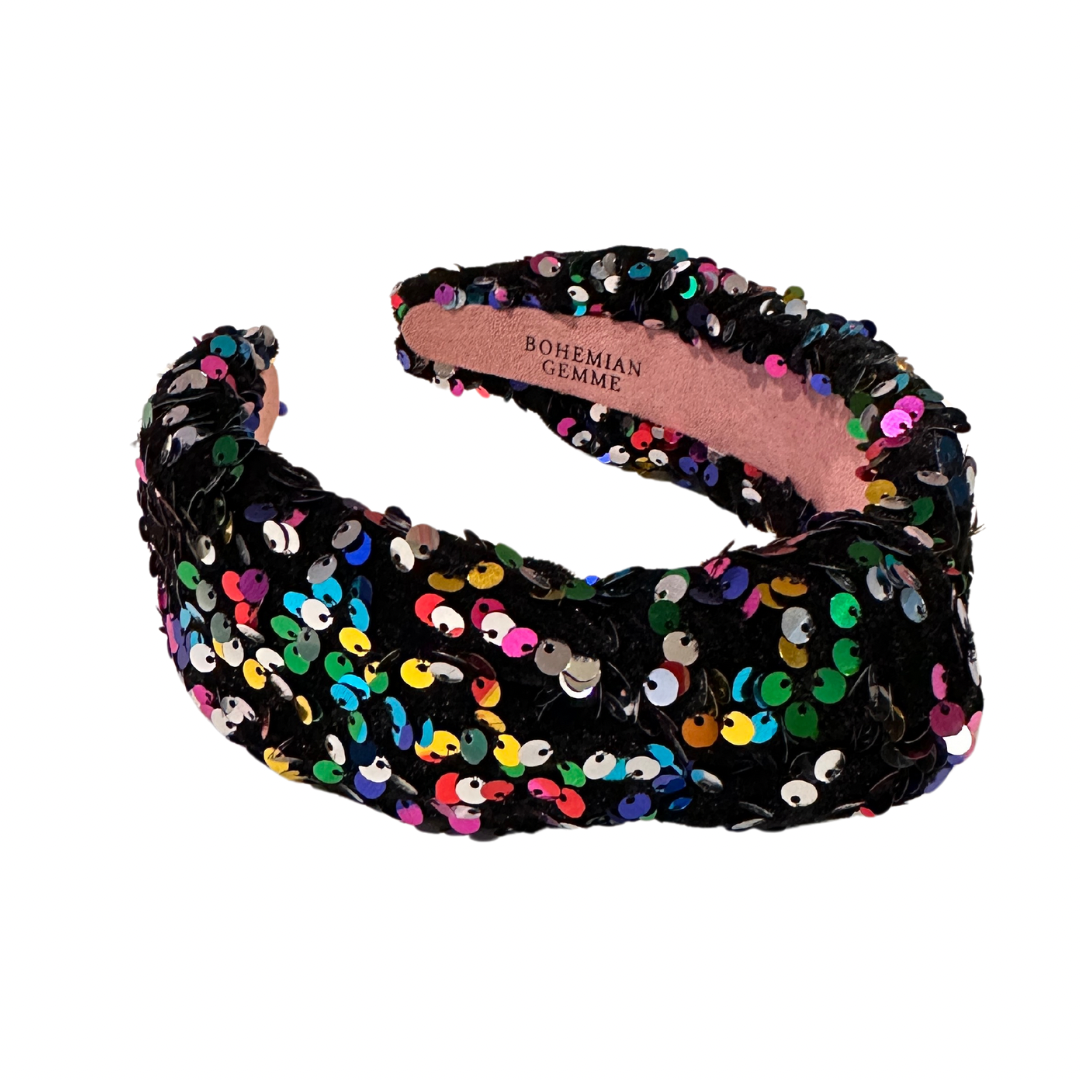 Colorful Sequin Knotted Headband