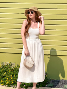 Claudia Ivory Knit Midi Dress