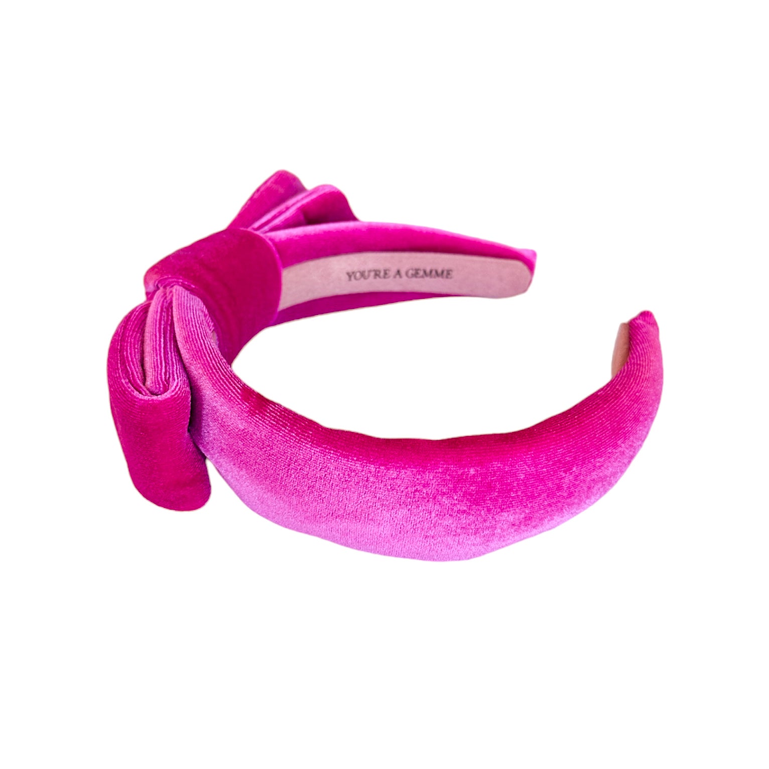 Bubblegum Pink Velvet Side Bow  Headband
