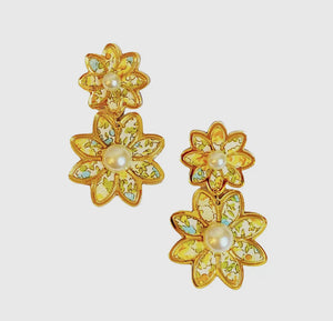 Sample Sale Yellow Floral Daisy Earrings