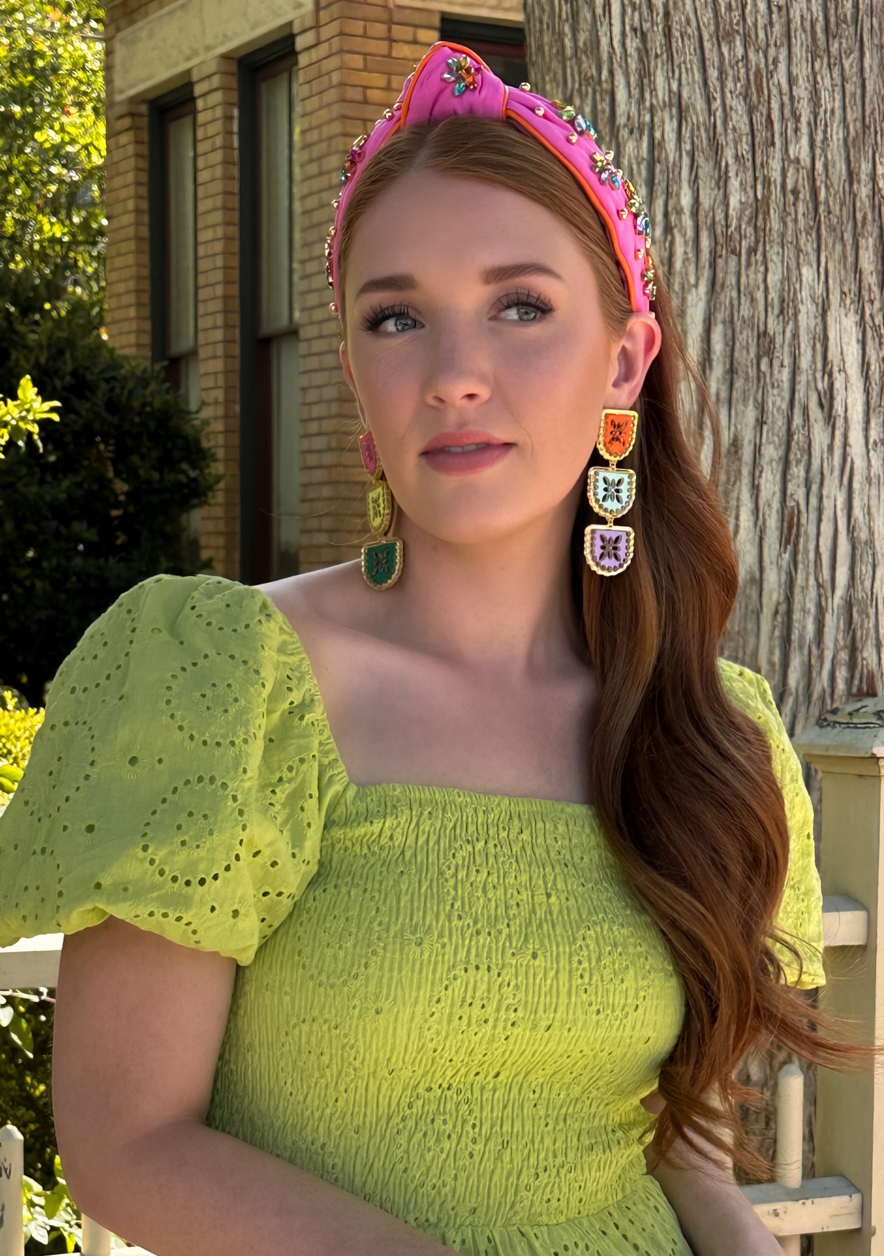 3 Tier Papel Picado Earrings