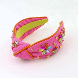 Bright Floral Knotted Headband