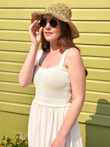 Claudia Ivory Knit Midi Dress