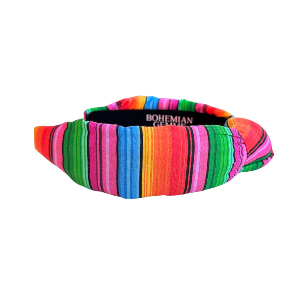 Pink Serape Print Knotted Headband