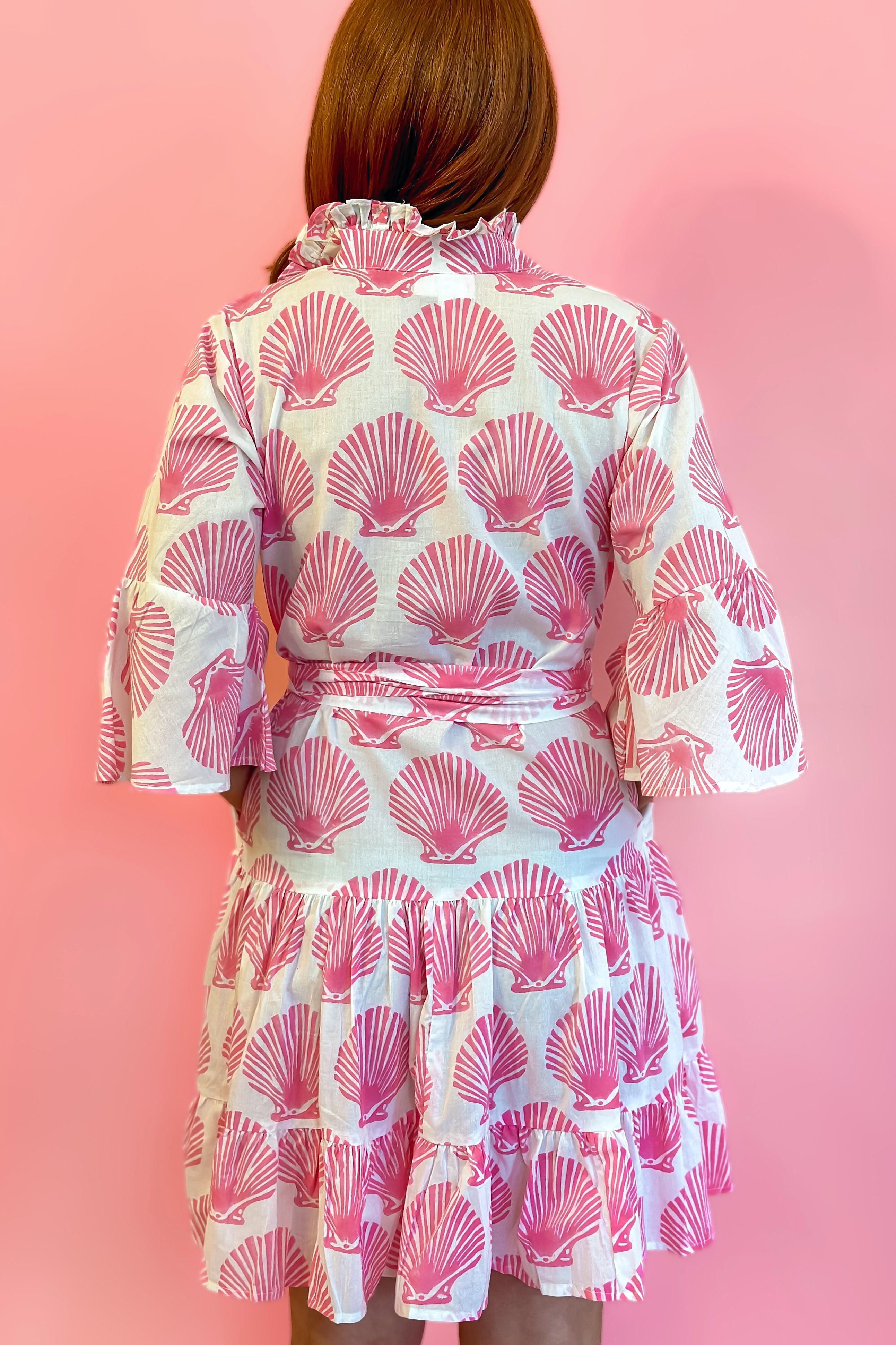 Eve Pink Seashell Print Dress