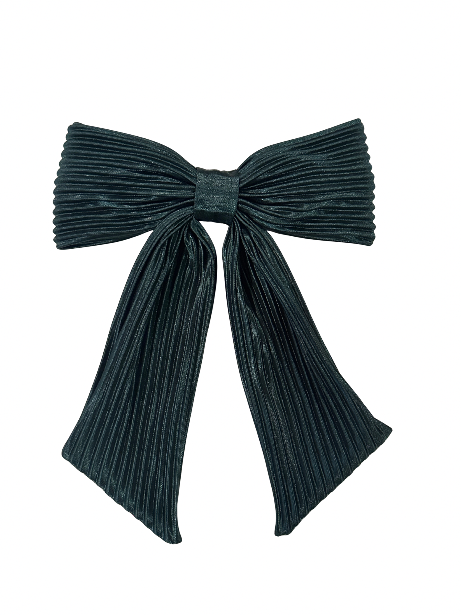 Hunter Green Pleated Hair Bow