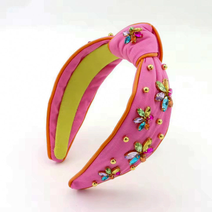 Bright Floral Knotted Headband