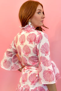 Eve Pink Seashell Print Dress