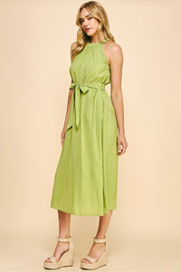 Pistachio Halter Midi Dress