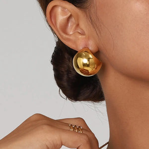 Luna Gold Ball Earrings