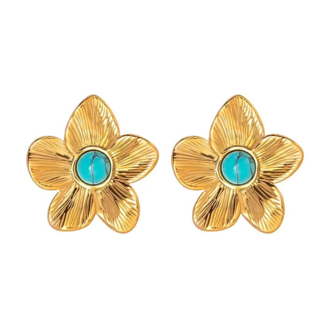 Harper Flower Statement Stud Earrings