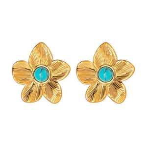 Harper Flower Statement Stud Earrings