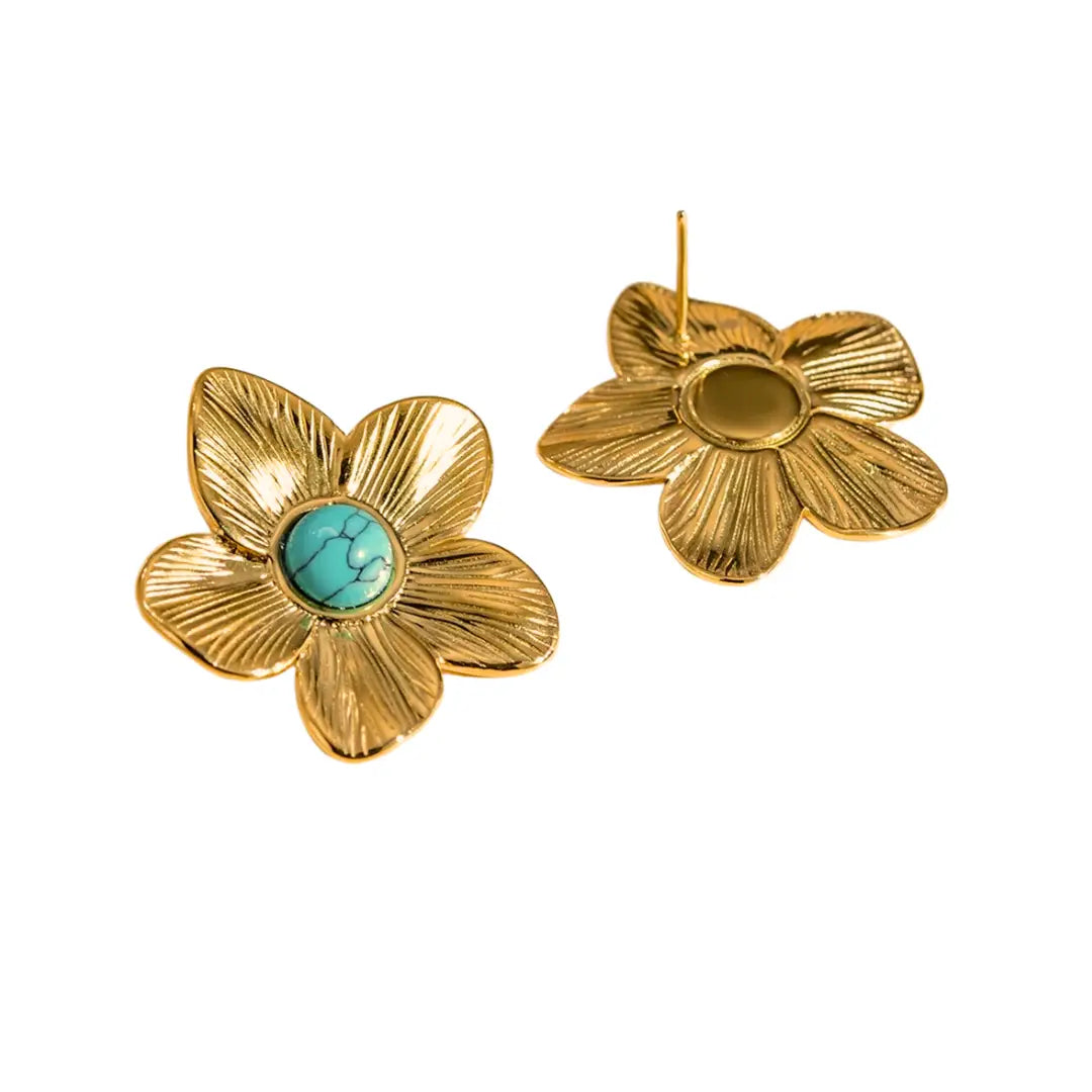 Harper Flower Statement Stud Earrings