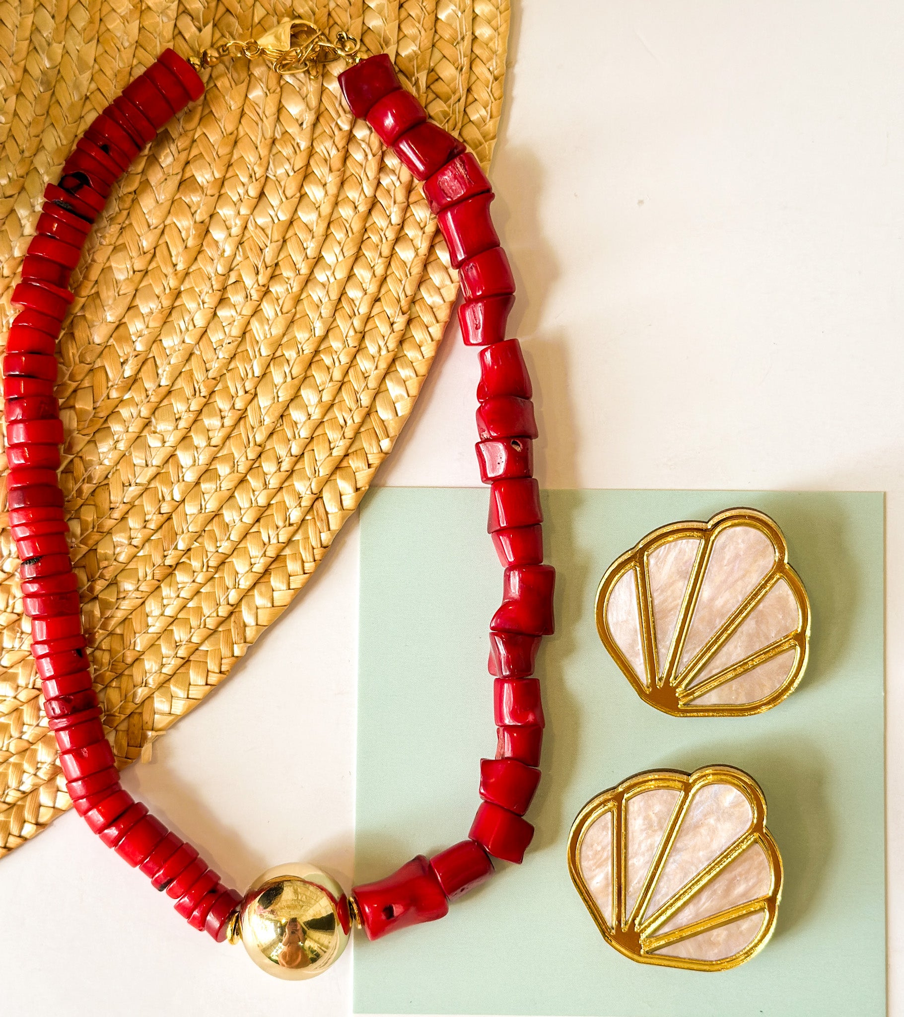 Bamboo Coral Statement Necklace