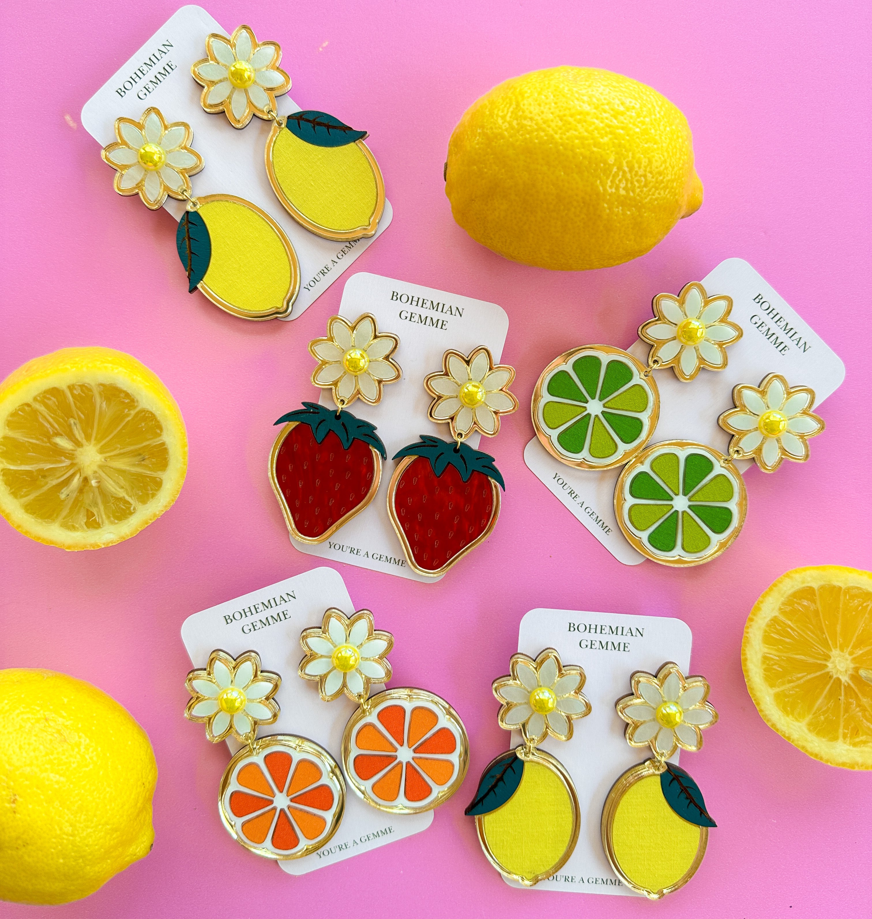 Lemon Daisy Earrings