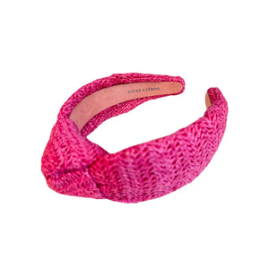 Pink Raffia Headband