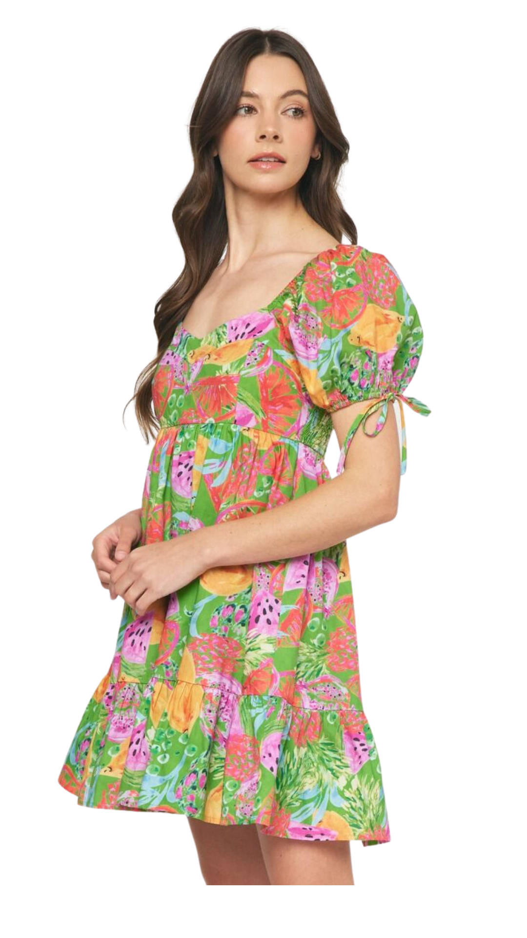 Tropical Fruit Midi Dress