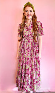 Bohemian Gemme Blair Maxi Dress- Plum Floral