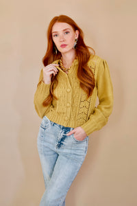 Rose Cable Knit Sweater