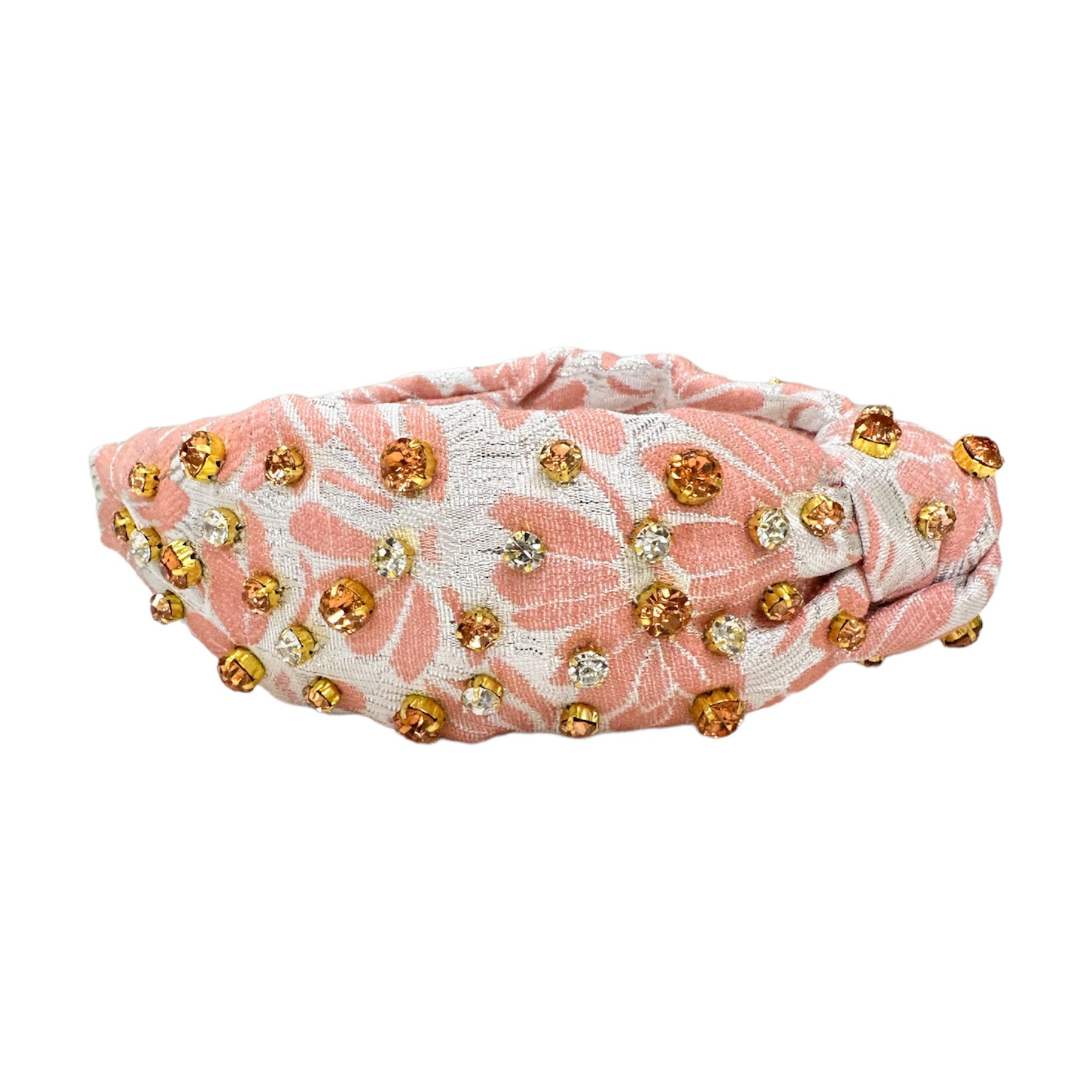 Sample Sale Peach Brocade Topknot Headband