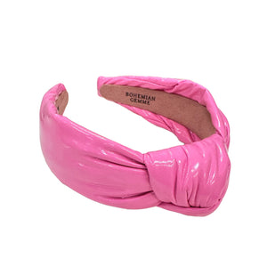 Barbie Pink Patent Leather Knotted Headband