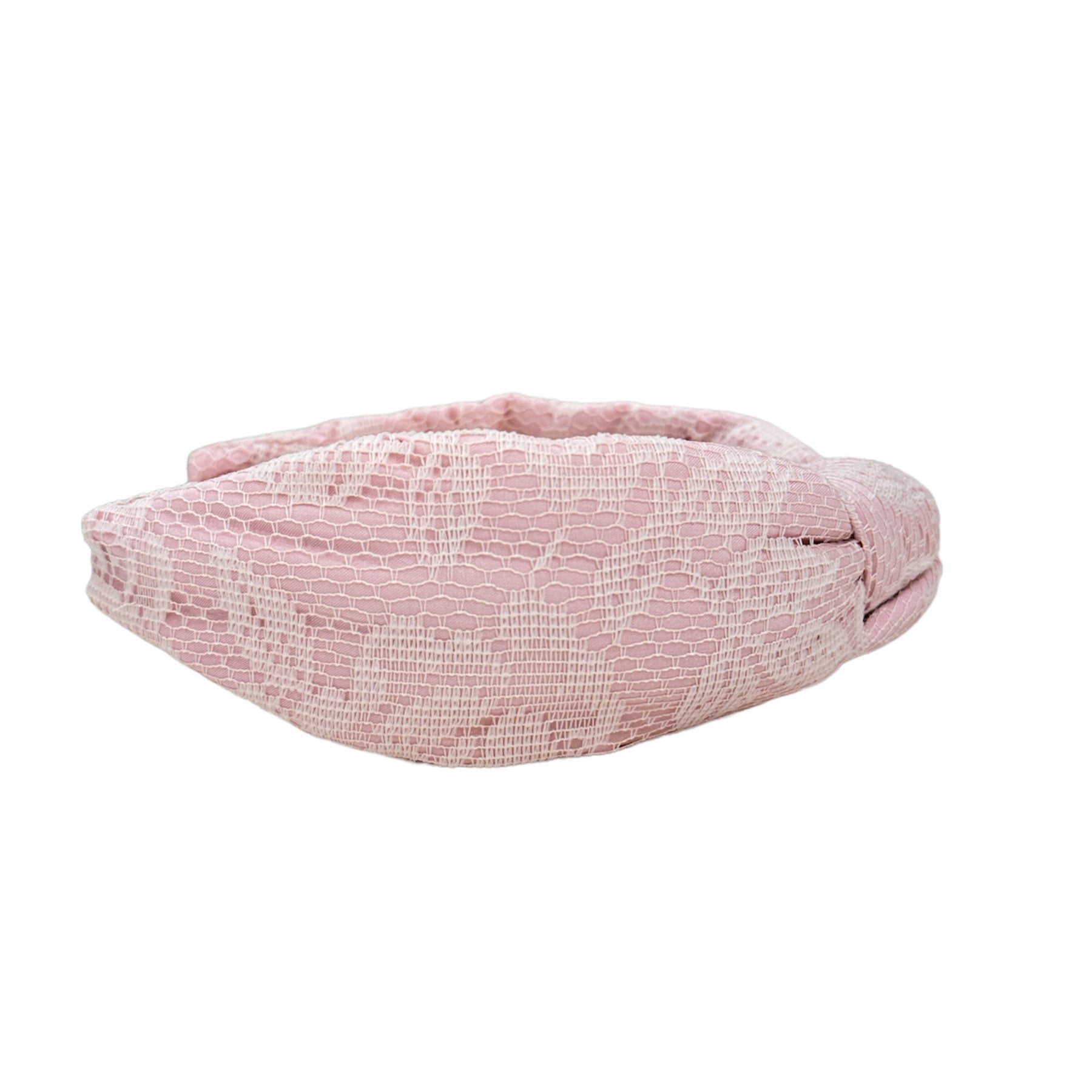 Pink Lace Knotted Headband
