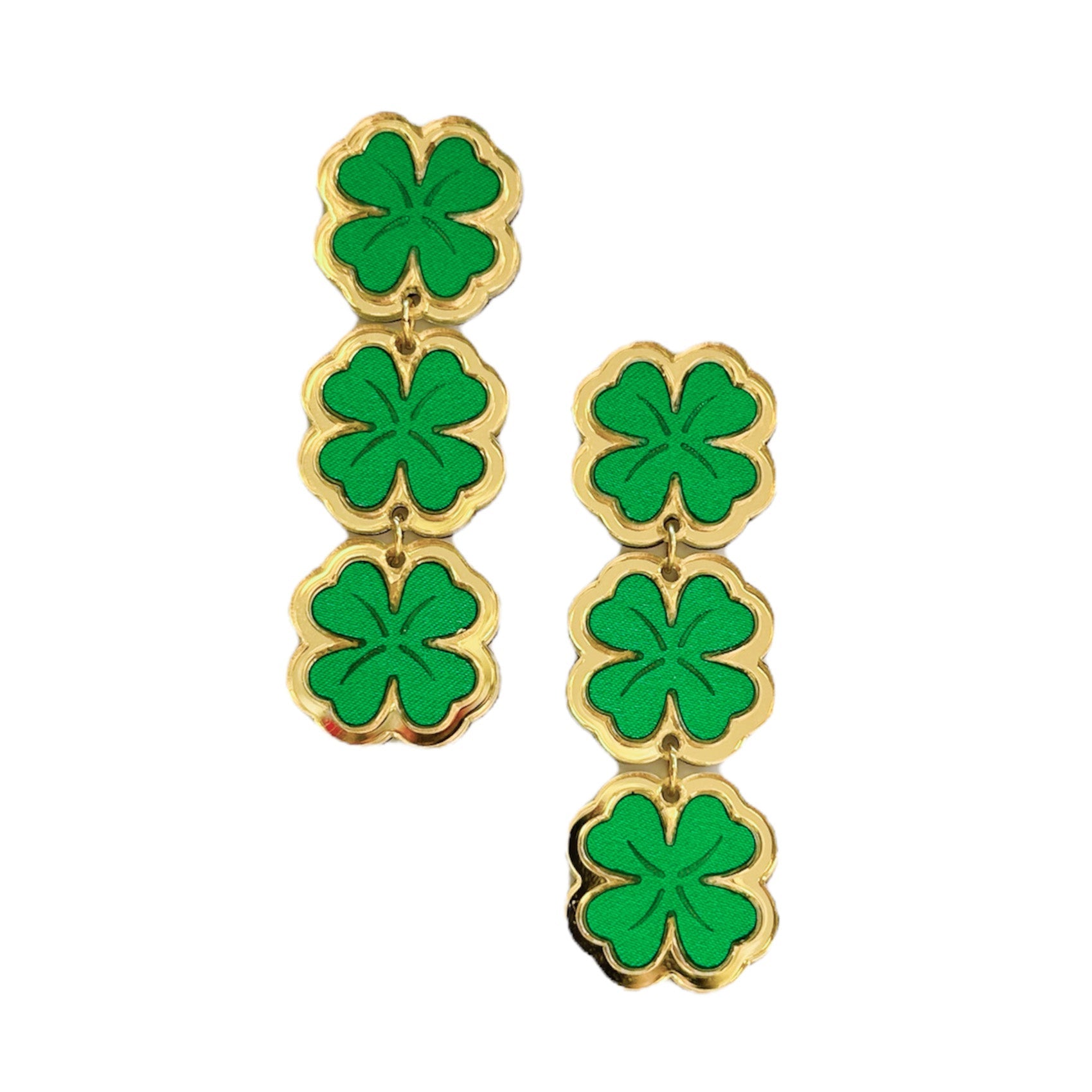 St. Patty’s Day  Clover Dangle Earrings